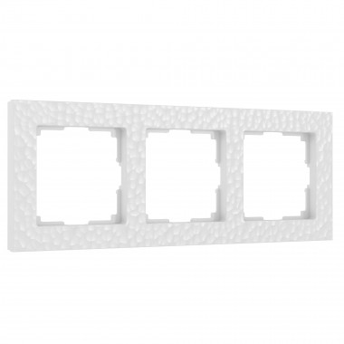 Рамка из поликарбоната на 3 поста Hammer белый W0032401 — Multielectrika
