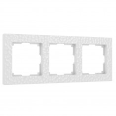 Рамка из поликарбоната на 3 поста Hammer белый W0032401 &mdash; Multielectrika
