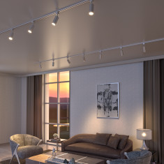 Трековый светильник для однофазного шинопровода Svit GU10 Белый/хром MRL 1013 &mdash; Multielectrika