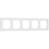 Рамка из поликарбоната на 5 постов Snabb Basic белый W0052001 фото 1 — Multielectrika