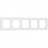 Рамка из поликарбоната на 5 постов Snabb Basic белый W0052001