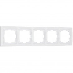 Рамка из поликарбоната на 5 постов Snabb Basic белый W0052001 &mdash; Multielectrika