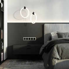 Рамка из поликарбоната на 5 постов Snabb Basic белый W0052001 &mdash; Multielectrika