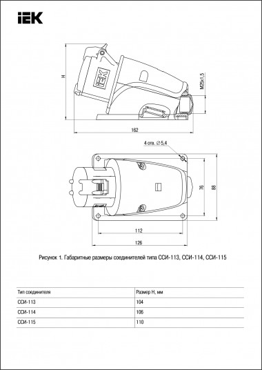 Розетка стационарная IEK ССИ-115 MAGNUM 16А 3Р+РЕ+N 380В IP44 — Multielectrika