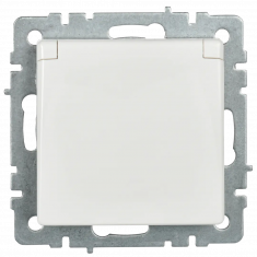 Розетка с заземлением с защитными шторками и крышкой 16А IP44 IEK Brite РСбш10-3-44-БрБ белая &mdash; Multielectrika