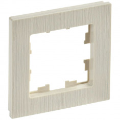 Рамка на 1 пост IEK Brite РУ-1-Бр бежевый рифленый &mdash; Multielectrika
