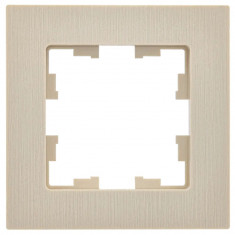 Рамка на 1 пост IEK Brite РУ-1-Бр бежевый рифленый &mdash; Multielectrika