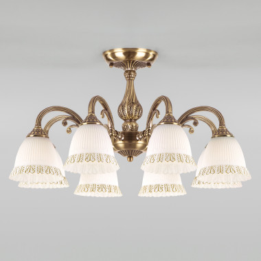 Классическая потолочная люстра 60107/8 античная бронза — Multielectrika