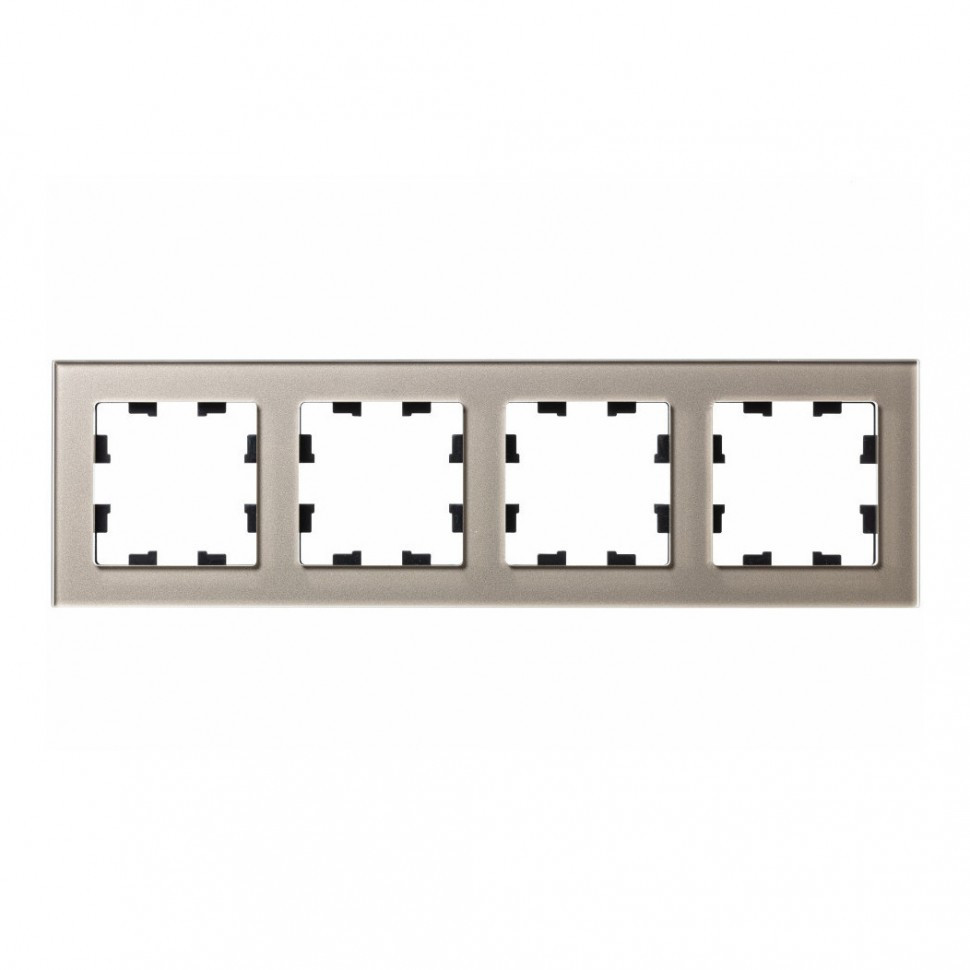 Рамка на 4 поста Schneider Electric Atlas Design Nature шампань стекло фото 1 — Multielectrika