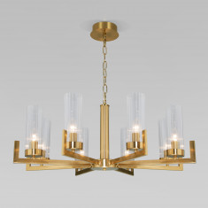 Подвесная люстра со стеклянными плафонами 60133/8 латунь &mdash; Multielectrika