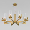 Подвесная люстра со стеклянными плафонами 60133/8 латунь фото 3 — Multielectrika