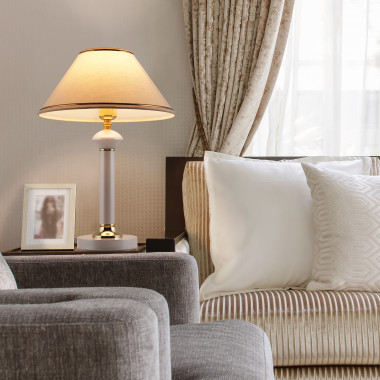 Настольная лампа 60019/1 глянцевый белый — Multielectrika