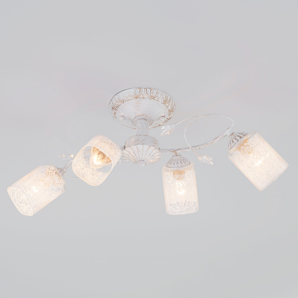 Потолочная люстра 30053/4 белый с золотом фото 1 — Multielectrika