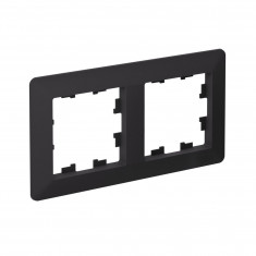 Рамка на 2 поста Systeme Electric AtlasDesign Air карбон &mdash; Multielectrika