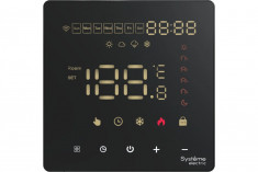 Терморегулятор программируемый с Wi-Fi, 16А Systeme Electric ARTGALLERY, скрытый монтаж, моноблочный, карбон &mdash; Multielectrika