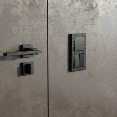 Рамка из поликарбоната на 2 поста Hammer черный W0022408 &mdash; Multielectrika