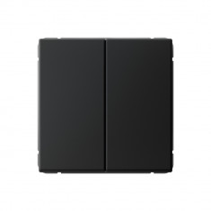 Переключатель двухклавишный Systeme Electric ArtGallery 10АХ, карбон &mdash; Multielectrika