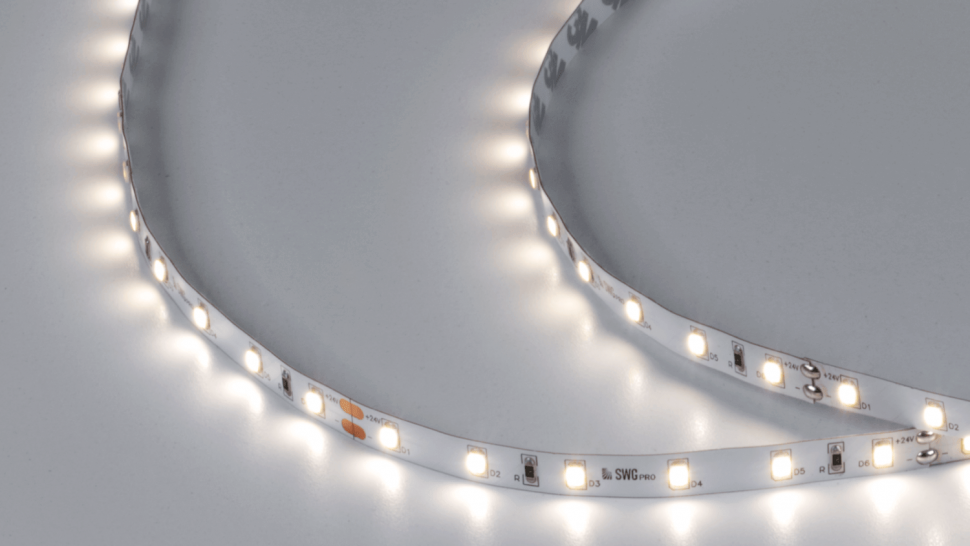 Лента светодиодная SMD 2835, 60 LED/м, 4,8 Вт/м, 24В , IP20, Нейтральный белый фото 1 — Multielectrika