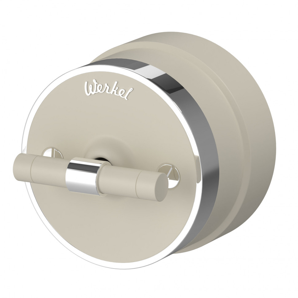 Переключатель/выключатель одноклавишный Vintage слоновая кость матовый/хром W5812055 фото 1 — Multielectrika