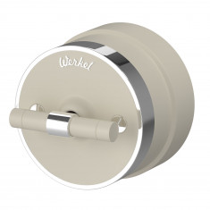 Переключатель/выключатель одноклавишный Vintage слоновая кость матовый/хром W5812055 &mdash; Multielectrika