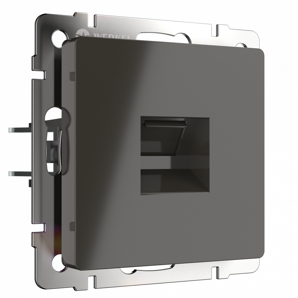 Розетка Ethernet RJ-45 (серо-коричневый) WL07-RJ-45 фото 1 — Multielectrika