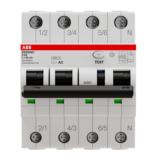 Дифференциальный автомат ABB (АВДT) DS203NC C16 AC30 2CSR256040R1164 фото 1 — Multielectrika Дифференциальный автомат ABB (АВДT) DS203NC C16 AC30 2CSR256040R1164 фото 1 — Multielectrika