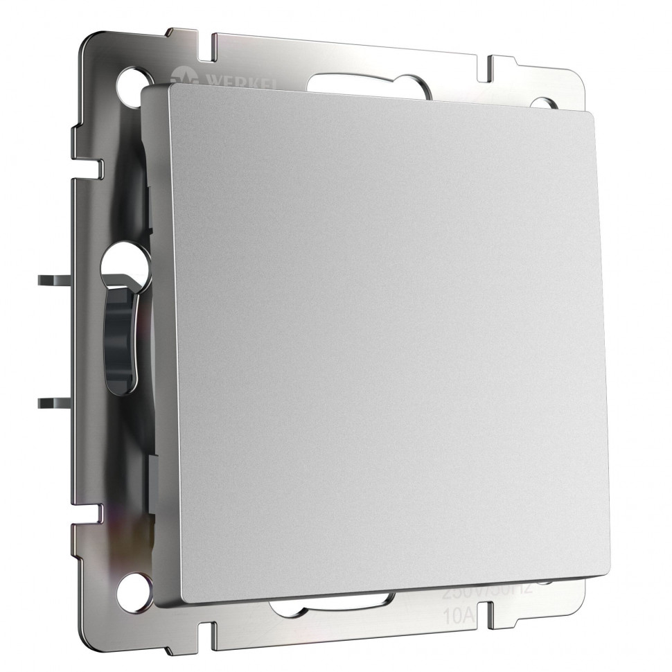 Выключатель одноклавишный (серебряный матовый) W1110065 фото 1 &mdash; Multielectrika