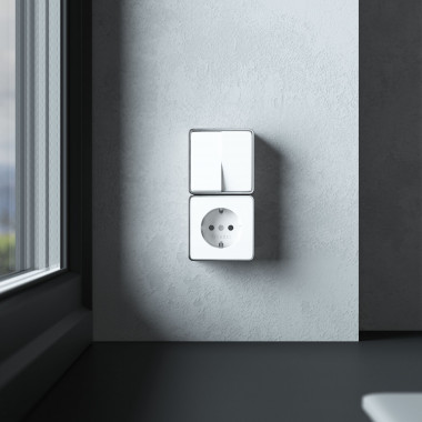 Выключатель  двухклавишный  Gallant белый W5020001 &mdash; Multielectrika