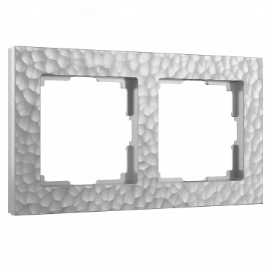 Рамка из поликарбоната на 2 поста Hammer серебряный W0022406 &mdash; Multielectrika