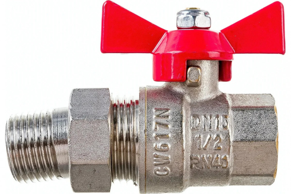 Шаровой кран с полусгоном Valtec BASE 1/2" вн.-нар. VT.227.N.04 фото 1 &mdash; Multielectrika