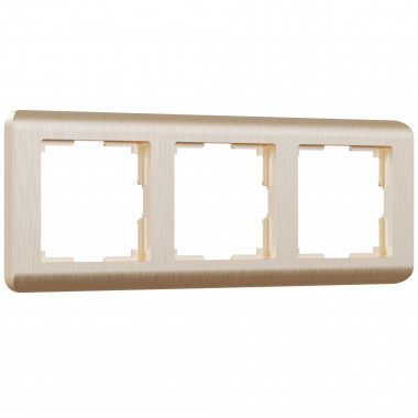 Рамка из поликарбоната на 3 поста Stream шампань W0032111 — Multielectrika