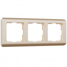 Рамка из поликарбоната на 3 поста Stream шампань W0032111 &mdash; Multielectrika