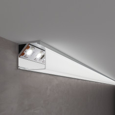 Квадратный угловой алюминиевый профиль для светодиодной ленты LL-2-ALP009 &mdash; Multielectrika