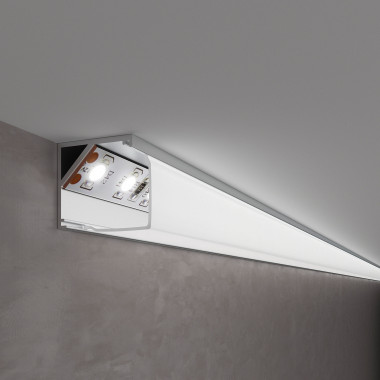 Квадратный угловой алюминиевый профиль для светодиодной ленты LL-2-ALP009 — Multielectrika