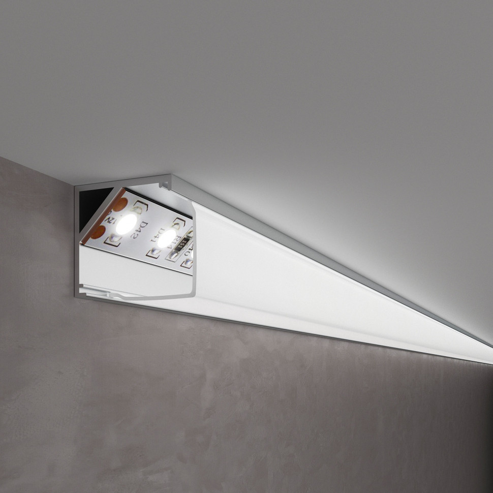 Квадратный угловой алюминиевый профиль для светодиодной ленты LL-2-ALP009 фото 1 &mdash; Multielectrika