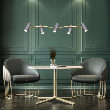 Подвесной светильник 90103/5 серый / золото — Multielectrika