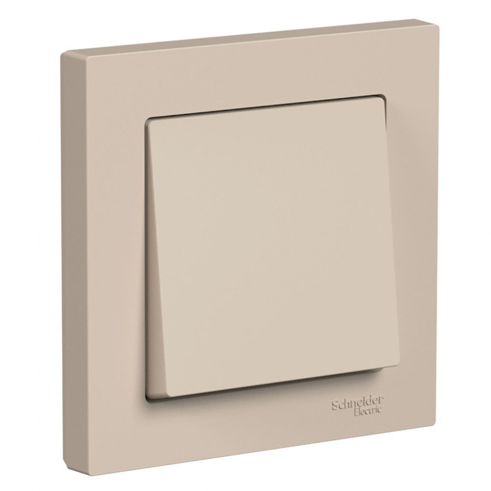 Выключатель одноклавишный Systeme Electric AtlasDesign в сборе, 10А, песочный фото 1 — Multielectrika
