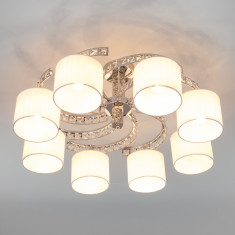 Потолочная люстра с абажурами 60104/8 хром &mdash; Multielectrika