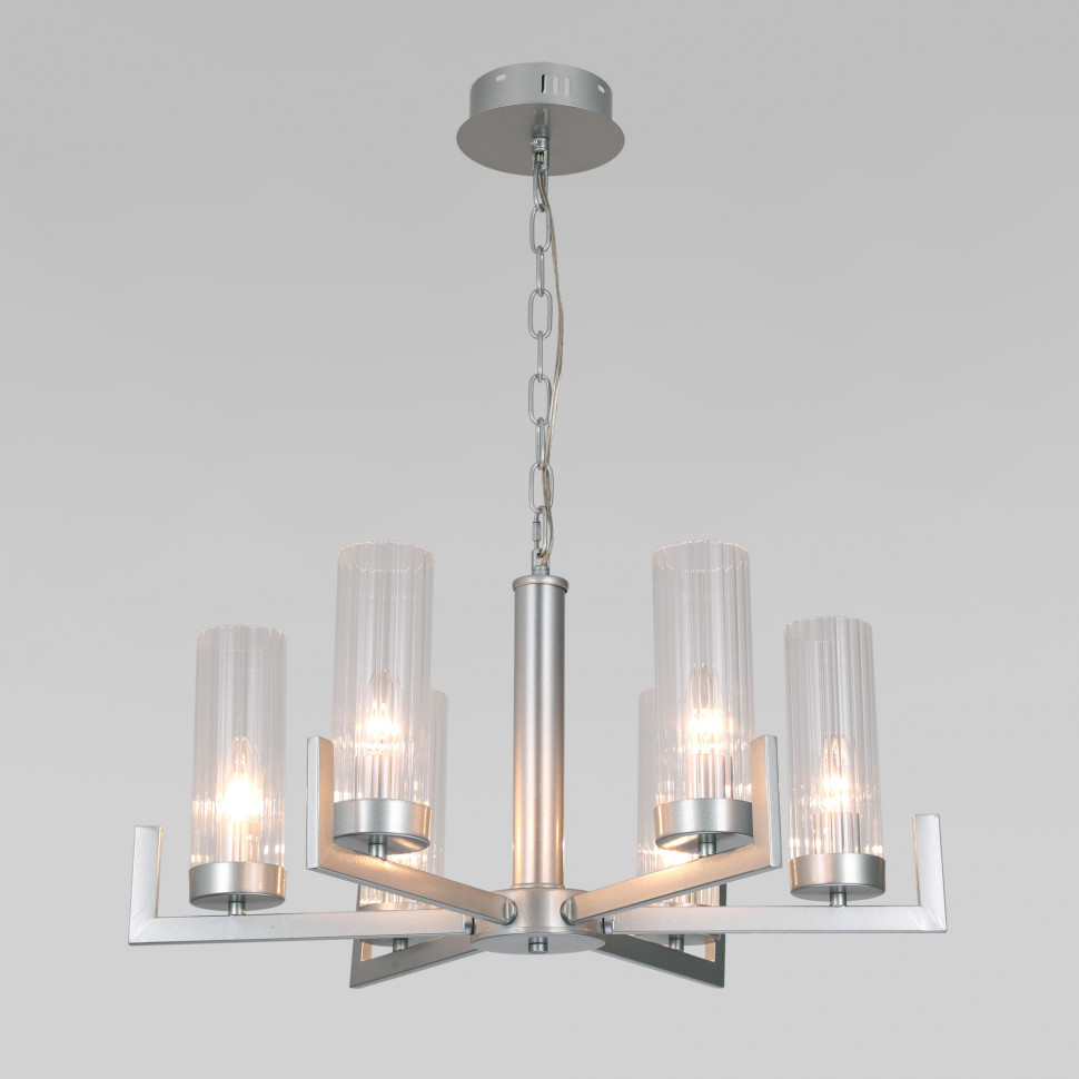 Подвесная люстра 60133/6 серебро фото 1 — Multielectrika