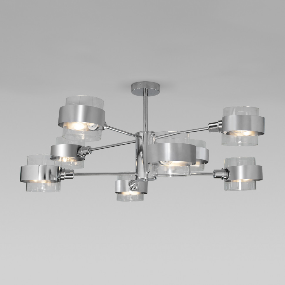 Потолочная люстра со стеклянными плафонами 70127/8 хром фото 1 — Multielectrika