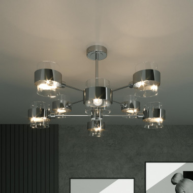 Потолочная люстра со стеклянными плафонами 70127/8 хром — Multielectrika