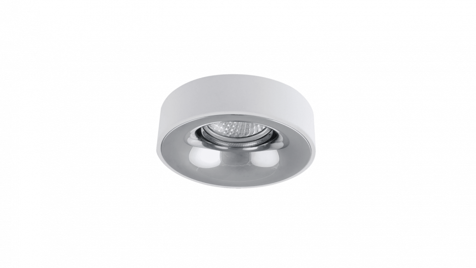 NC1826-M-FW+CH Накладная рамка мат белый+хром MR16 фото 1 &mdash; Multielectrika