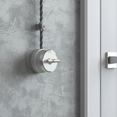 Переключатель/выключатель одноклавишный Vintage серебро матовый/хром W5812054 &mdash; Multielectrika