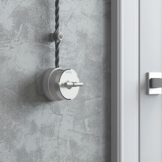 Переключатель/выключатель одноклавишный Vintage серебро матовый/хром W5812054 &mdash; Multielectrika