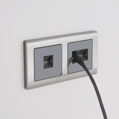 Телефонная розетка  RJ-11  (серо-коричневый) WL07-RJ-11 &mdash; Multielectrika