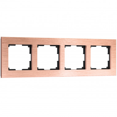 Рамка на 4 поста Aluminium (бронза) W0041712 — Multielectrika