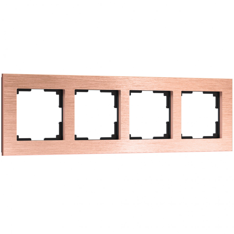 Рамка на 4 поста Aluminium (бронза) W0041712 фото 1 — Multielectrika