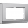 Рамка из поликарбоната для двойной розетки Stark серебряный матовый W0081865