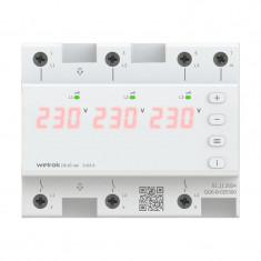 Реле напряжения для трехфазной и однофазной нагрузки Welrok D6-63 red &mdash; Multielectrika