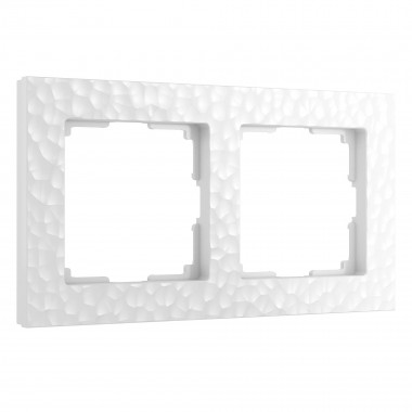 Рамка из поликарбоната на 2 поста Hammer белый W0022401 — Multielectrika